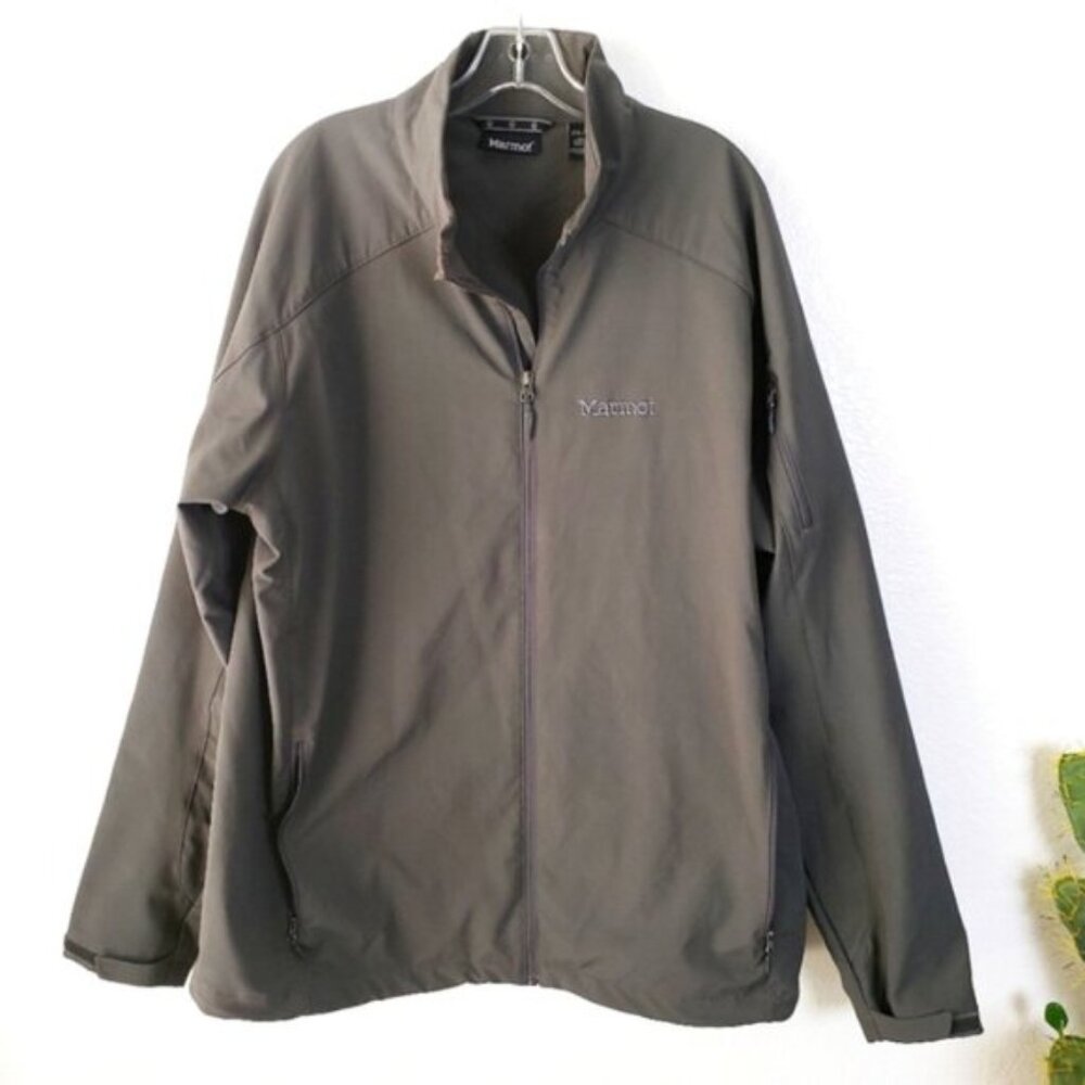 Marmot Gray Men's Full Zip Jacket size XXL Outdoor Casual Minimalist